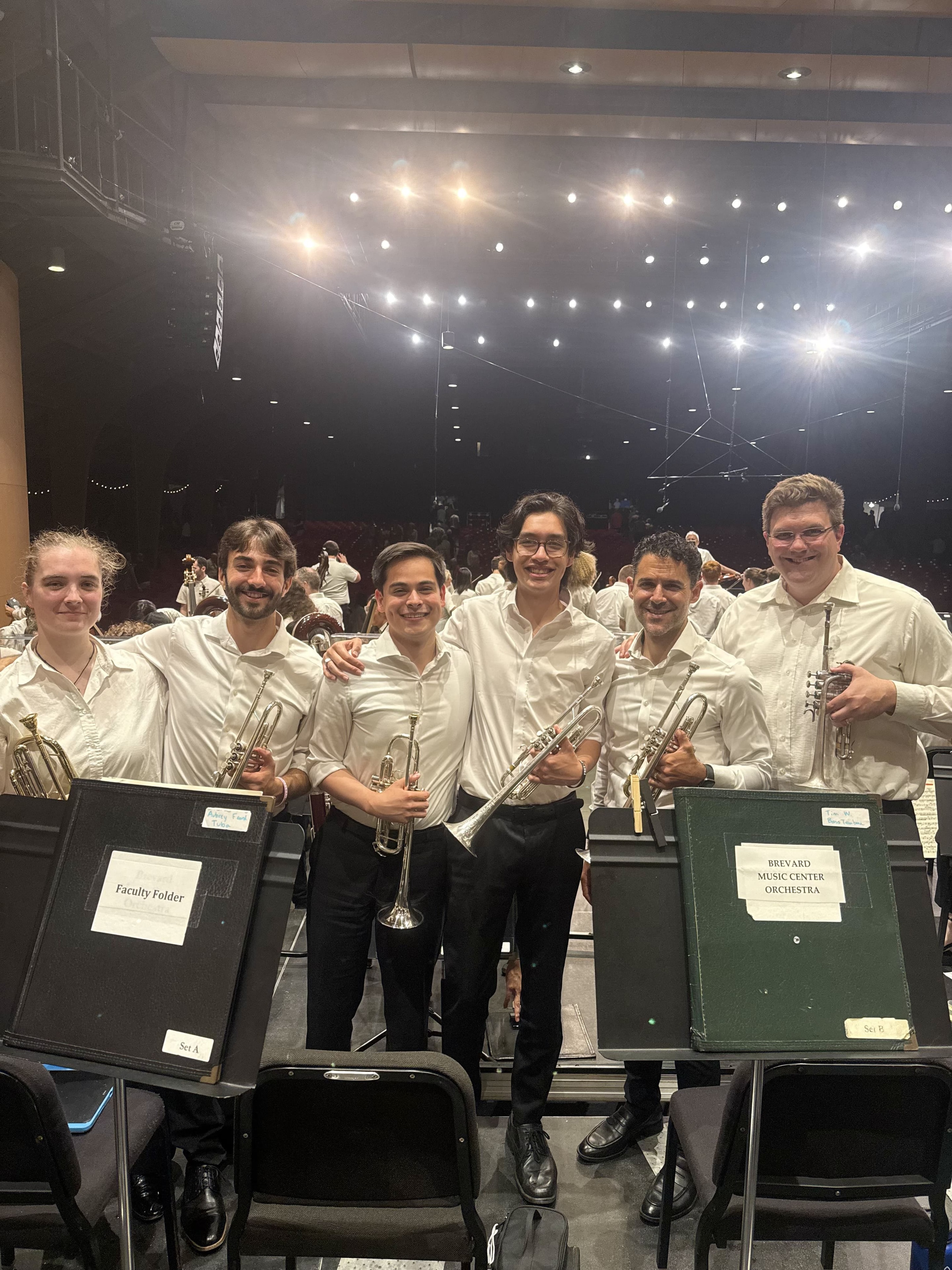 Section photo after an amazing Rite of Spring with the Brevard Music Center Orchestra