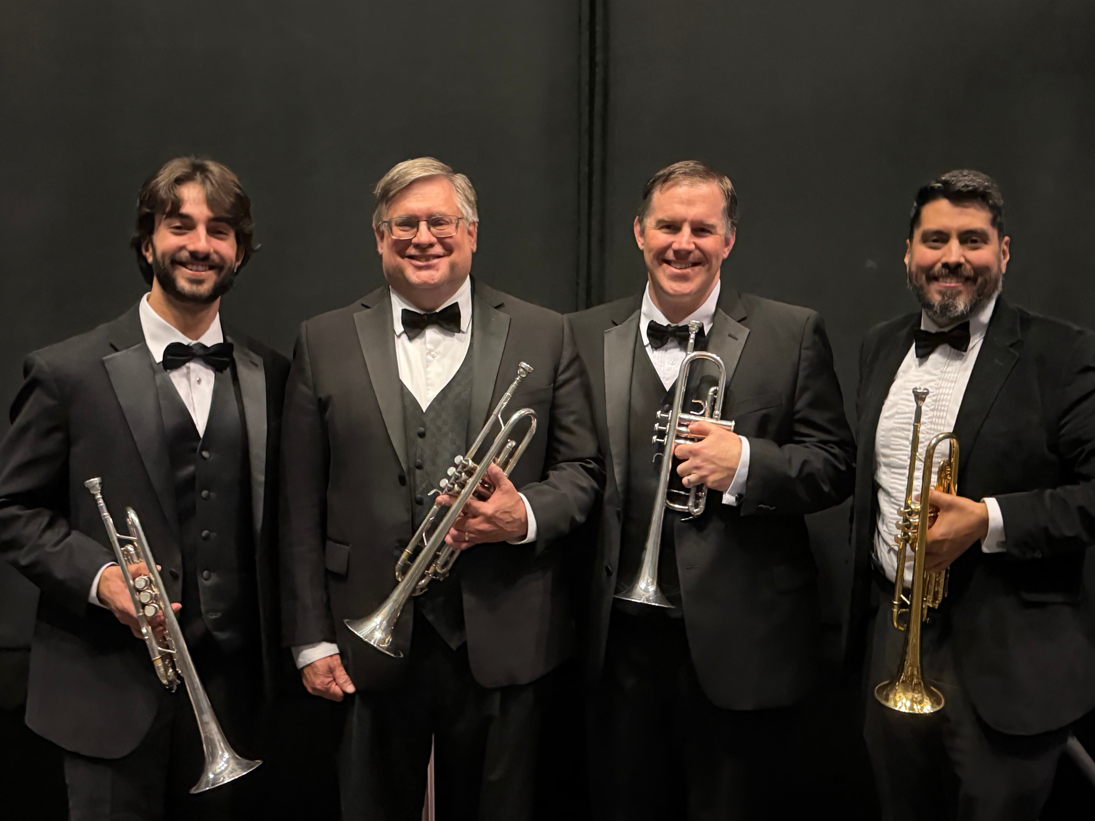 Backstage after an Austin Symphony performance.